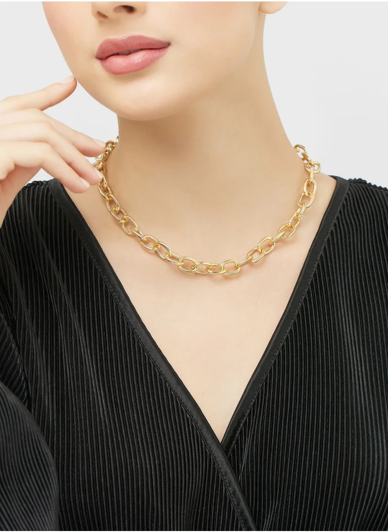 Fashionbox Ines Chain Gold Plated Necklace