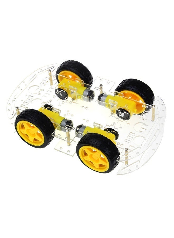 وبوت جي سي سي سيارة روبوت ذكية DIY بأربع عجلات مع شاسيه أكريليك ومحركات تروس، منصة روبوت كهربائية ذكية لمشاريع تتبع الخط وتجنب العوائق وأردوينو وSTEM - Image 4