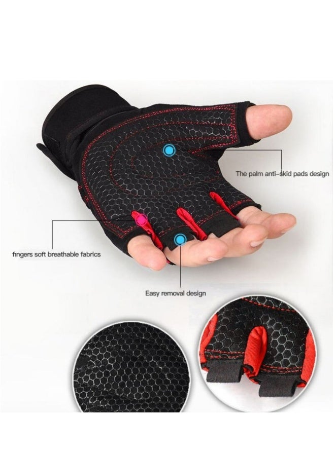 Generic Fitness Half Finger Gloves Men And Women Wrist Guard Sports Dumbbell Riding Non Slip Horizontal Bar Exercise Training  - Image 5
