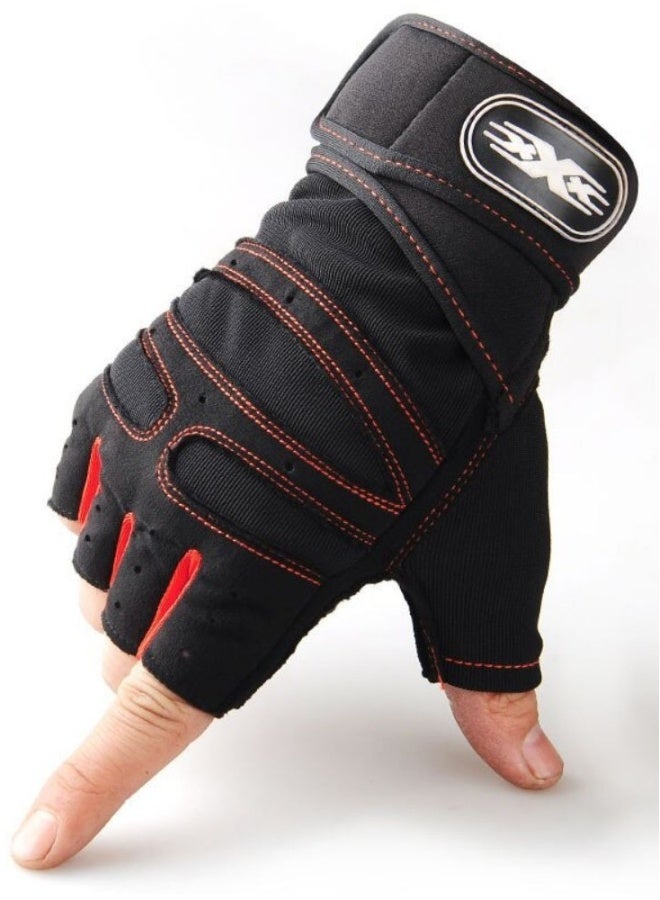 Generic Fitness Half Finger Gloves Men And Women Wrist Guard Sports Dumbbell Riding Non Slip Horizontal Bar Exercise Training  - Image 1
