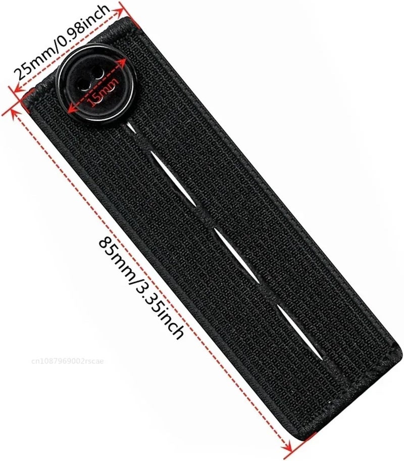 Waistband Extenders 30 Pcs Elastic Pant Extender Belt Unisex Waist Band Tight Trousers Jeans Skirts Maternity Button Hooks Garment DIY Sewing Supplies for Jeans(Natural) - Image 3