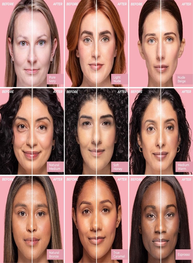 MCoBeauty Miracle Flawless Skin Foundation, 4 Nude Beige, Natural, Buildable Coverage for All-Day Wear, Vegan, Cruelty Free Cosmetics - Image 2