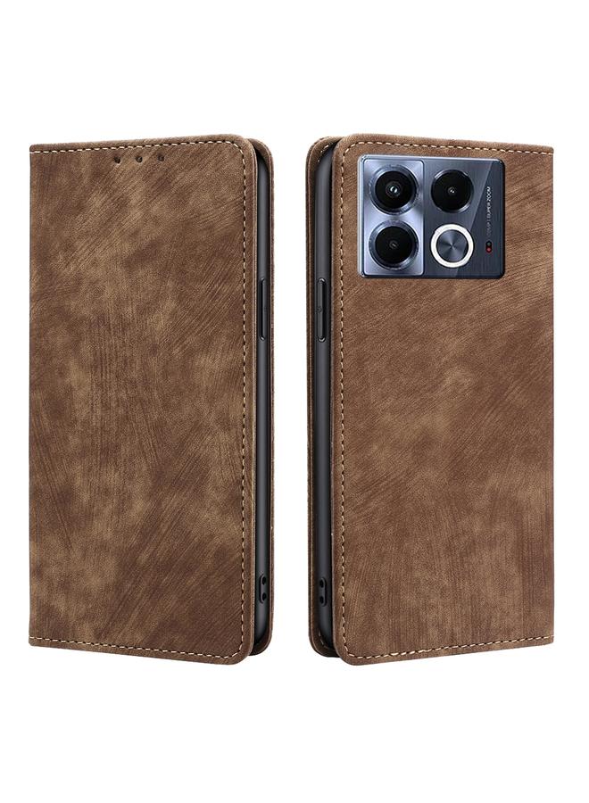 اس-توب جراب لهاتف Infinix Note 40 5G RFID مضاد للسرقة مصنوع من الجلد المغناطيسي - Image 1