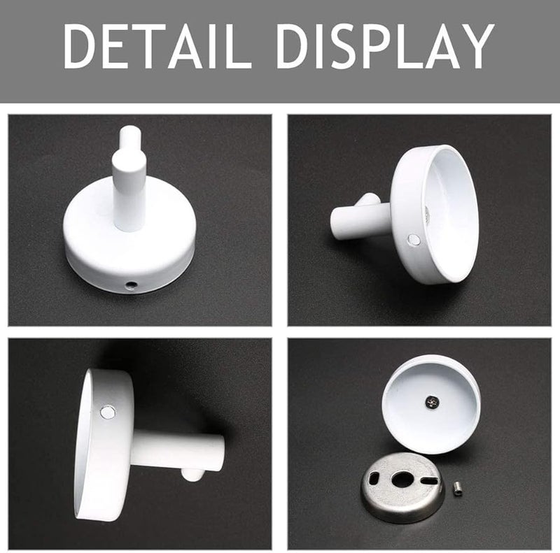 Stainless Steel Wall Mounted Towel Rack Holder Organizer Round White Bathroom Storage - Image 1