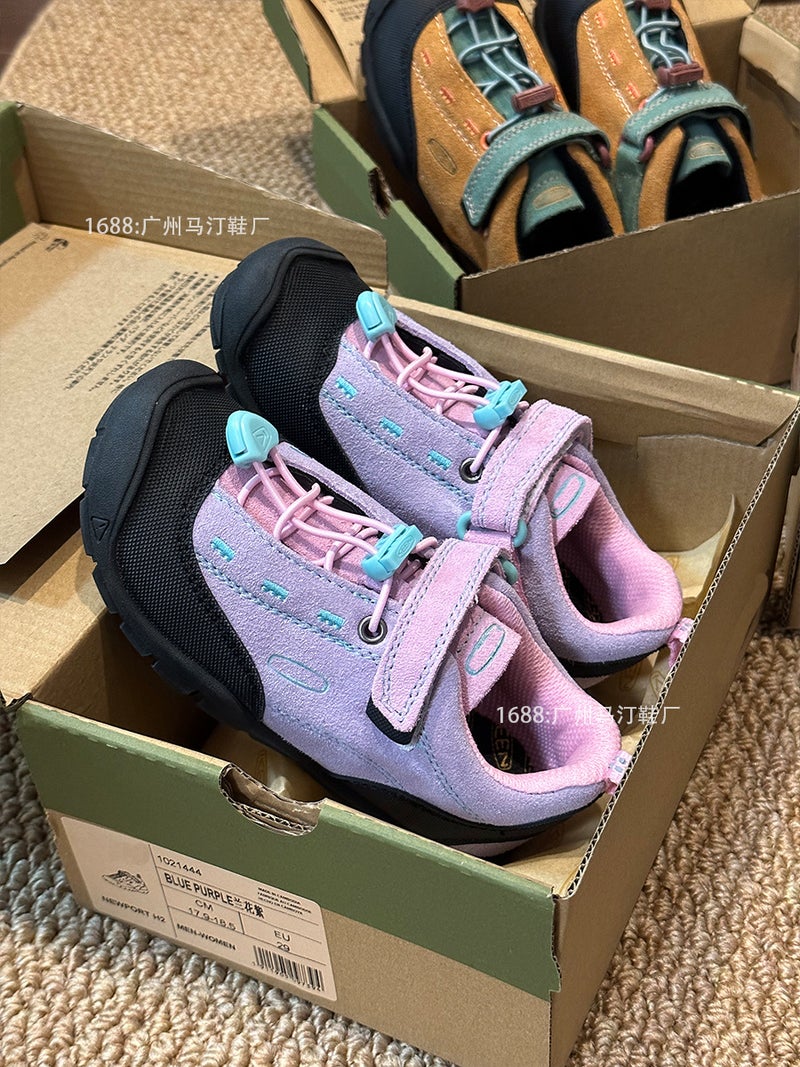 Jasper Cohen Autum Outdoor Hiking Shoes Suede Cowhide Casual Sports Shoes For Boys, Girls, Middle And Large Kidsren - Image 1