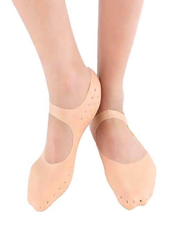 click2shop Anti Crack Full Length Silicone Foot Protector Moisturizing Socks - Foot-Care for Cracked Heels, Heel Pad for Heel Pain, Anti Crack Heel Socks (Silicon Strip Socks) - Image 2