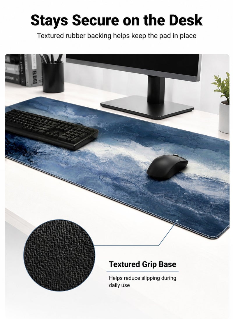 Large Desk Mouse Gaming Mouse Pad Extended XXL Keyboard Pad 800 x 300 mm Japanese Desk Mat Non-Slip Desk Mat Gaming Mouse Pad Thick Rubber Desk Pad Mouse Pad Suitable for Gaming Office and Home Use - Image 3