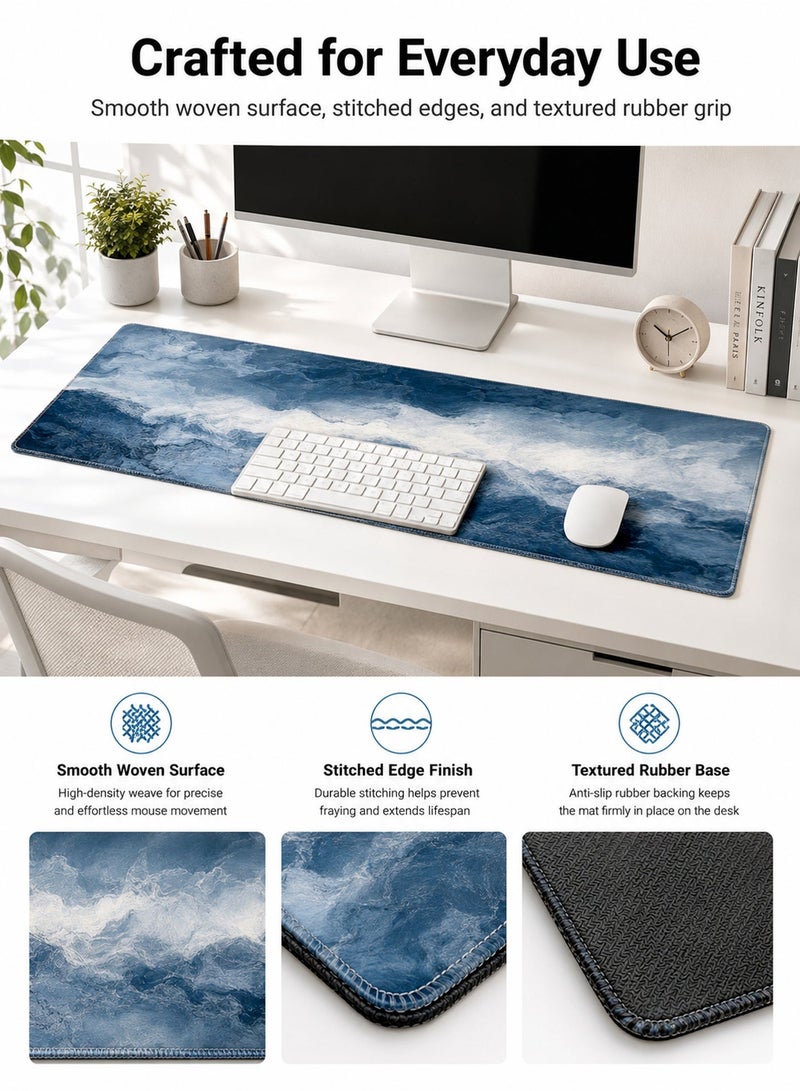 Large Desk Mouse Gaming Mouse Pad Extended XXL Keyboard Pad 800 x 300 mm Japanese Desk Mat Non-Slip Desk Mat Gaming Mouse Pad Thick Rubber Desk Pad Mouse Pad Suitable for Gaming Office and Home Use - Image 5