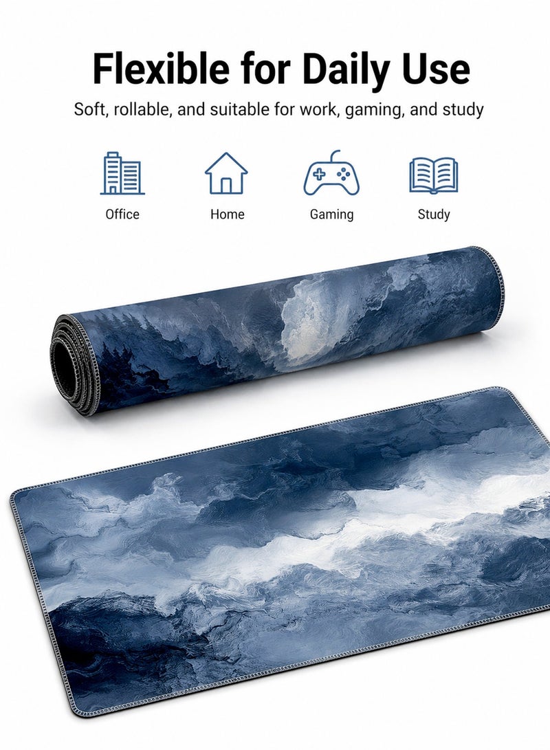 Large Desk Mouse Gaming Mouse Pad Extended XXL Keyboard Pad 800 x 300 mm Japanese Desk Mat Non-Slip Desk Mat Gaming Mouse Pad Thick Rubber Desk Pad Mouse Pad Suitable for Gaming Office and Home Use - Image 4