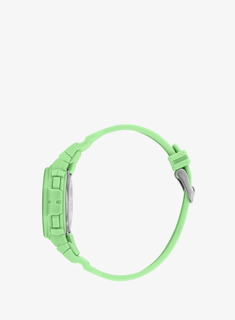 Sector EX-50 Men's Digital Watch - Digital Display Dial, 40mm Plastic Case, Green Plastic Strap, Quartz, 100M Water Resistant - R3251314002