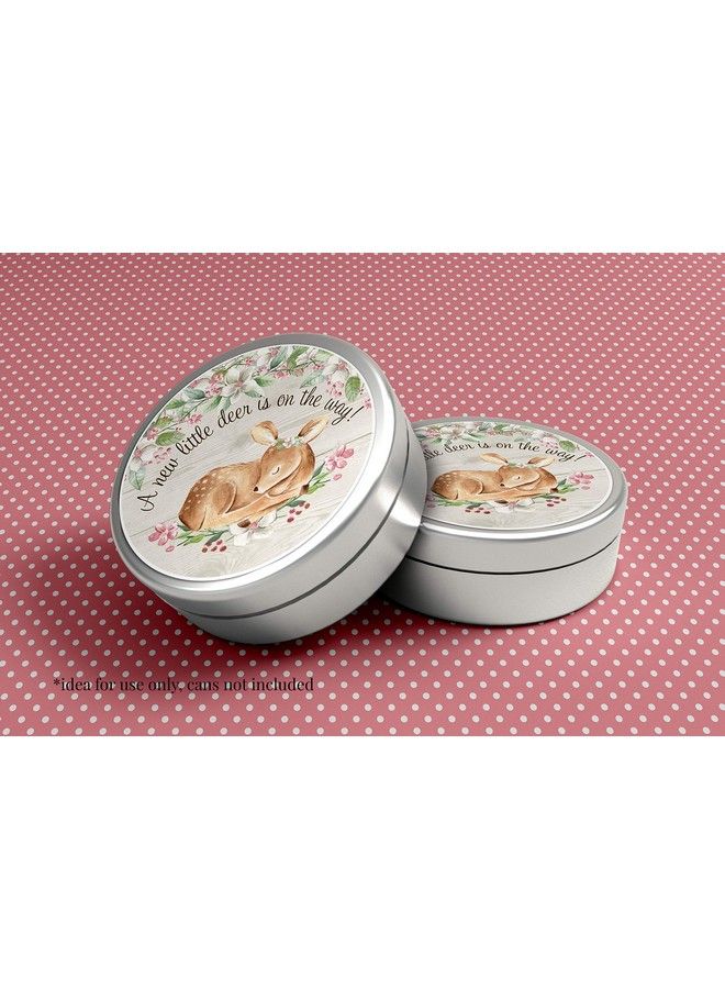 Amanda Creation Little Deer Woodland Themed Baby Sprinkle Baby Shower For Girls Thank You Sticker Labels 40 2" Party Circle Stickers By Amandacreation Great For Party Favors Envelope Seals & Goodie Bags - Image 4
