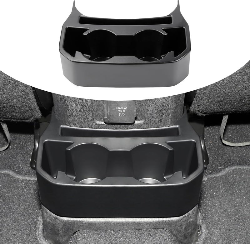 Hoolcar Rear Cup Holder for Jeep Wrangler JL & Gladiator JT (2018-2023) - Black - Image 1