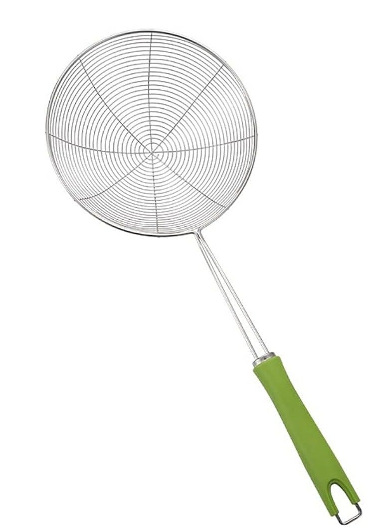 Colander and potato rack with green handle with opener - Image 1