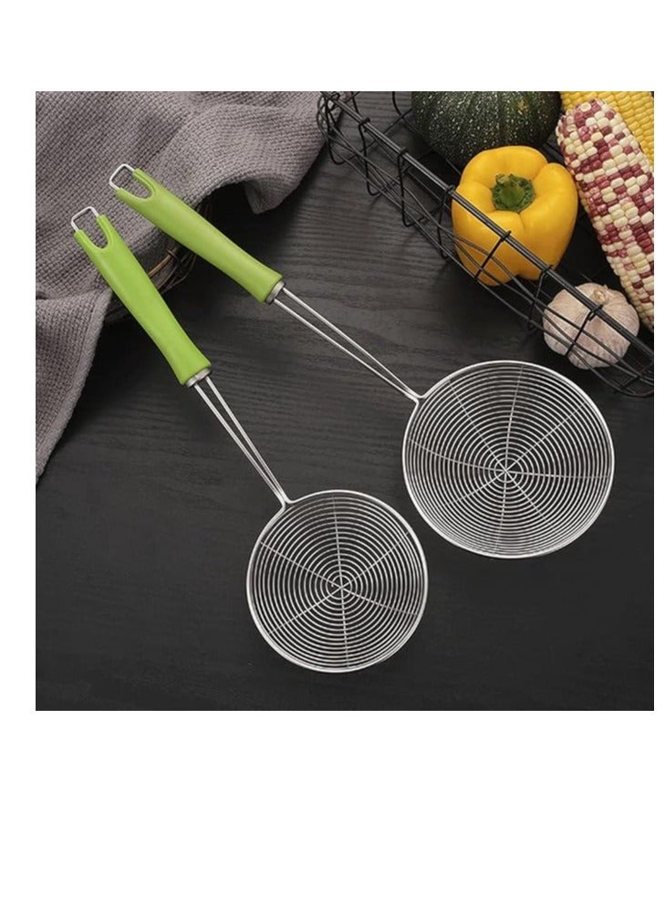 Colander and potato rack with green handle with opener - Image 2