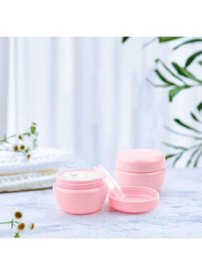 DMuuuDM 20g Little Plastic Jar for Toiletries,Empty Refillable Travel Cosmetic Cream Jars with Lids and Inner Liners for Cosmetic, Salves, Body & Hand Cream, Lotion-Spatulas Included-20 Pack,Pink - Image 3