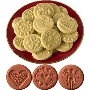 JBK Pottery Terra Cotta Cookie Stamps for Baking, Oven & Dishwasher Safe - Cookie Cutter, Molder, Stamper Press, Ideal for Cookies, Polvoron, Pastry, Shortbreads, Butter Maker - Love Set of 3 Designs - Image 5
