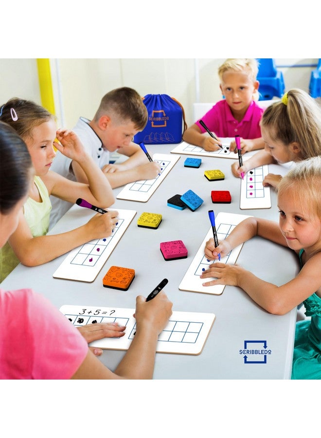 Scribbledo 30 Pack Dry Erase Erasers Assorted Colors Magnetic Whiteboard Erasers For Kids And Students - Smudge Free Small Dry Erase Board Erasers For Classroom Home School And Office - Image 4