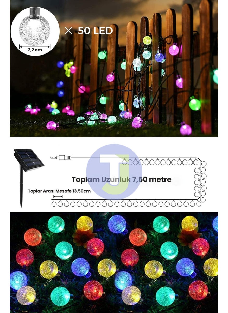 Technojet - 50 Top Led Solar Crystal Garden Decoration Lighting RGB Light Solar Powered - Image 1