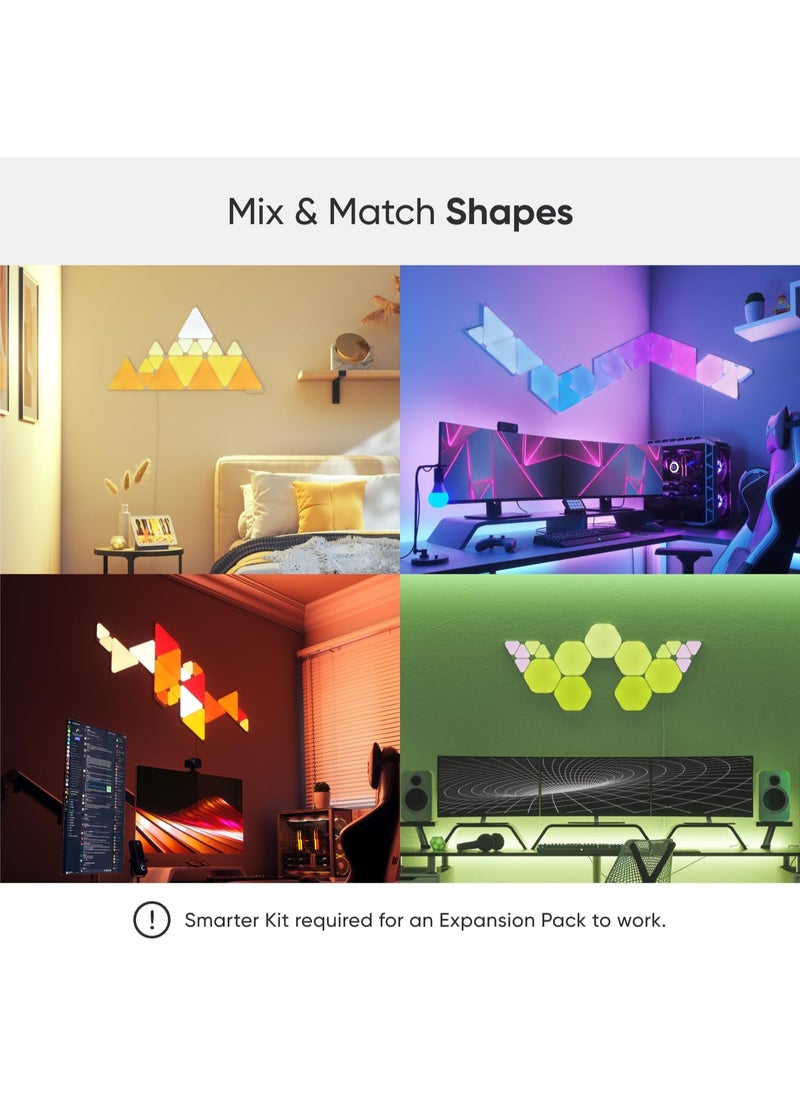 نانوليف Nanoleaf Shapes Mini Triangles Expansion Pack (10 Panels) - NL48-1001TW-10PK | Nanoleaf  - Image 3