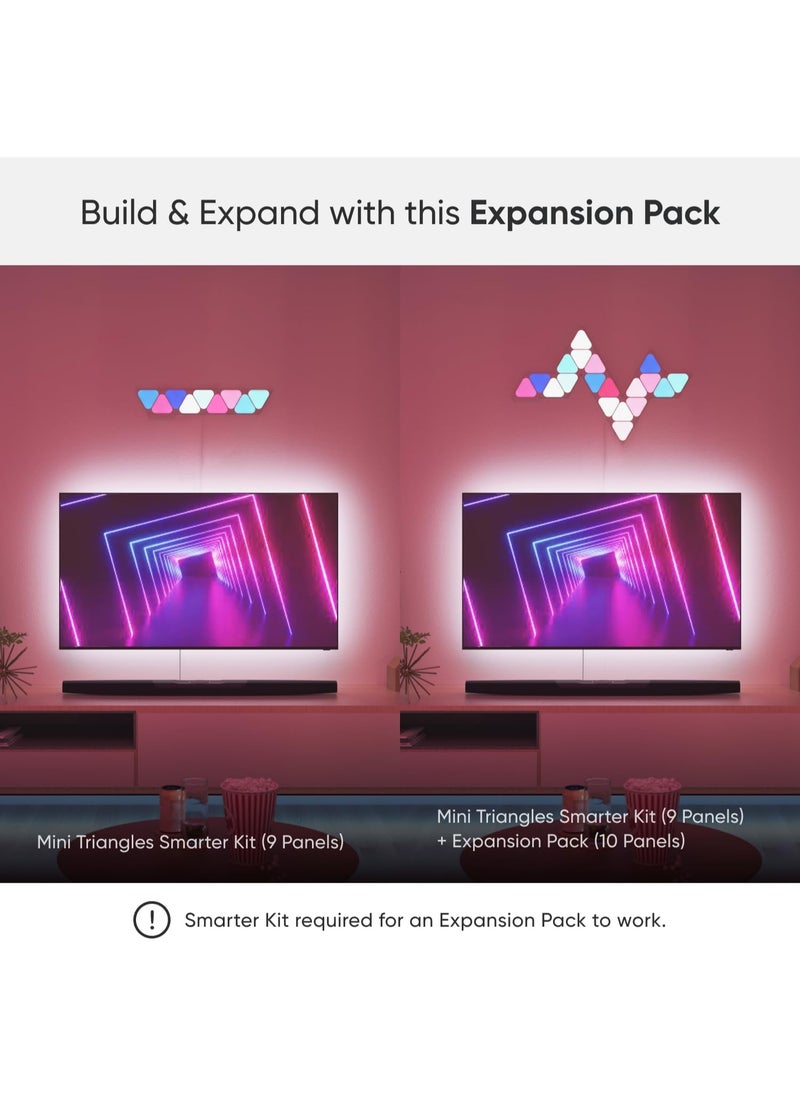 نانوليف Nanoleaf Shapes Mini Triangles Expansion Pack (10 Panels) - NL48-1001TW-10PK | Nanoleaf  - Image 4