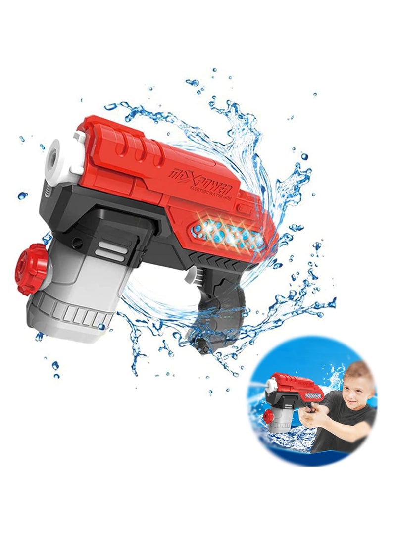 SYOSI Electric Water Gun, Battery Operated Squirt Guns with Cool LED Lights, 300CC Long Range Water Blaster for Kids Adults Swimming Pool Beach Party Water Fighting Black - Image 1