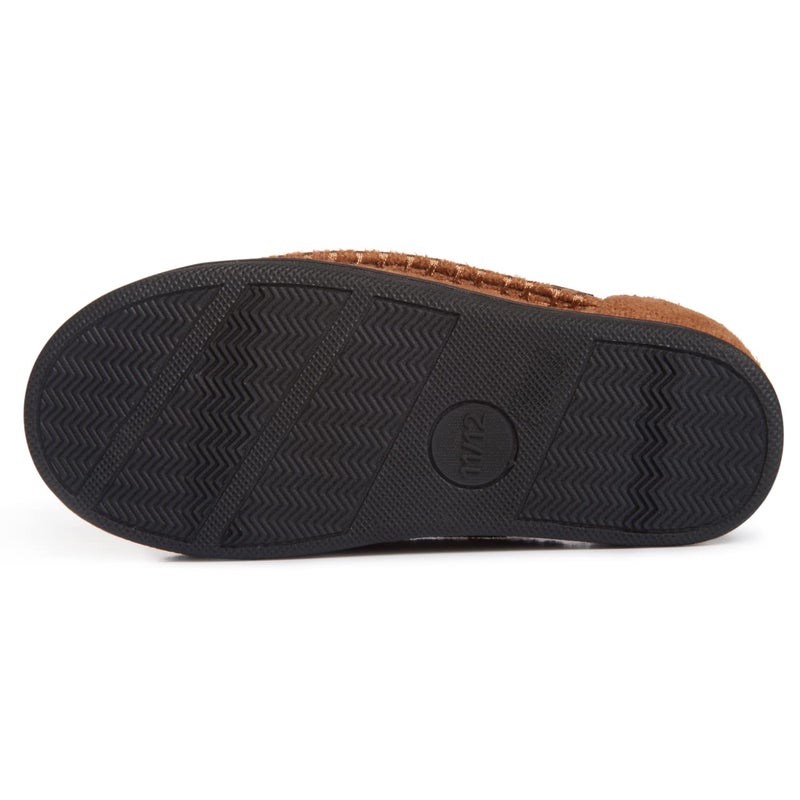 Lucky Brand Boys' Microsuede Clog Slippers with Non-Slip Rubber Sole, Warm Fuzzy Indoor Outdoor House Shoes, Navy, 11 - Image 5