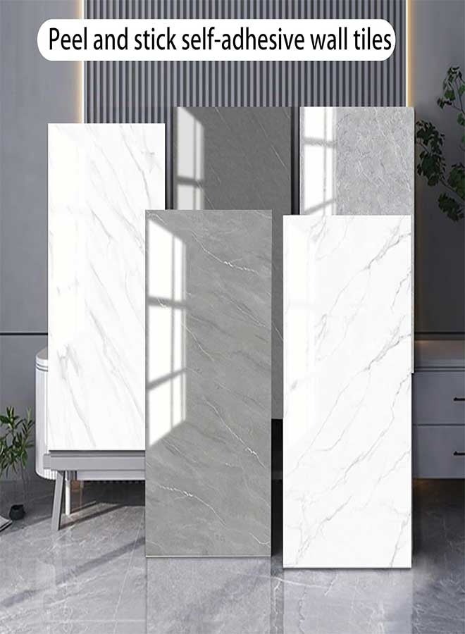 RAWAID 10Pcs 31.5"X15.75" Marble Peel and Stick Waterproof Wall Panels - Heat-Resistant Backsplash Tile, Marble Wall Panels for Kitchen,Bathrooms,Living Rooms, Bedrooms, TV Walls - Image 2
