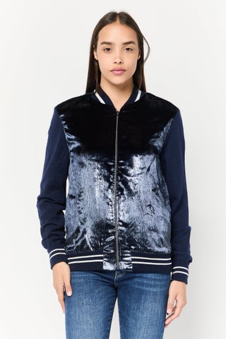 Women Textured Bomber Shirt, Navy Blue - pzsku/Z9AD837D64032DD90B861Z/45/1747232890/280b21c3-03d7-4509-9c7c-880c1c3aaf7b