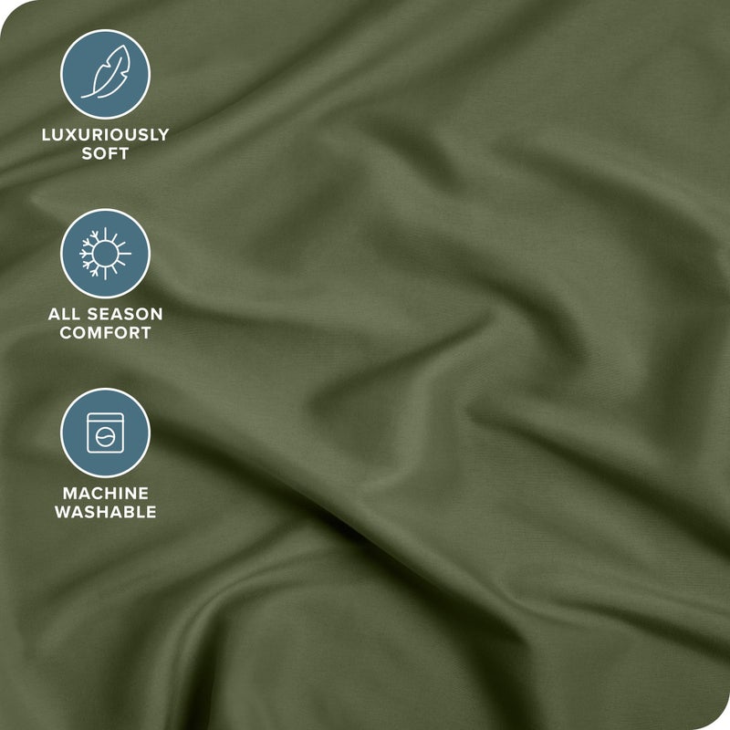 Bare Home Bare Home Fitted Bottom Sheet Full XL Size - Premium 1800 Microfiber - Ultra-Soft Hotel Luxury - Deep Pocket - Durable and Long Lasting - Full Extra Long Fitted Sheet (Full XL  Cypress)  - Image 2