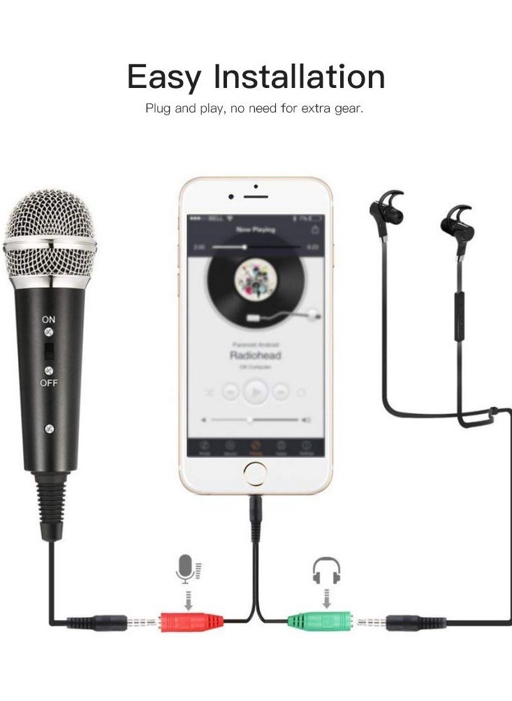 Generic - Condenser USB Microphone, withTripod Stand, 3.5mm,Wired ,Vocal Recording,Ktv Karaoke Mic,for Game Chat, Studio Recording ,Computer - Image 1