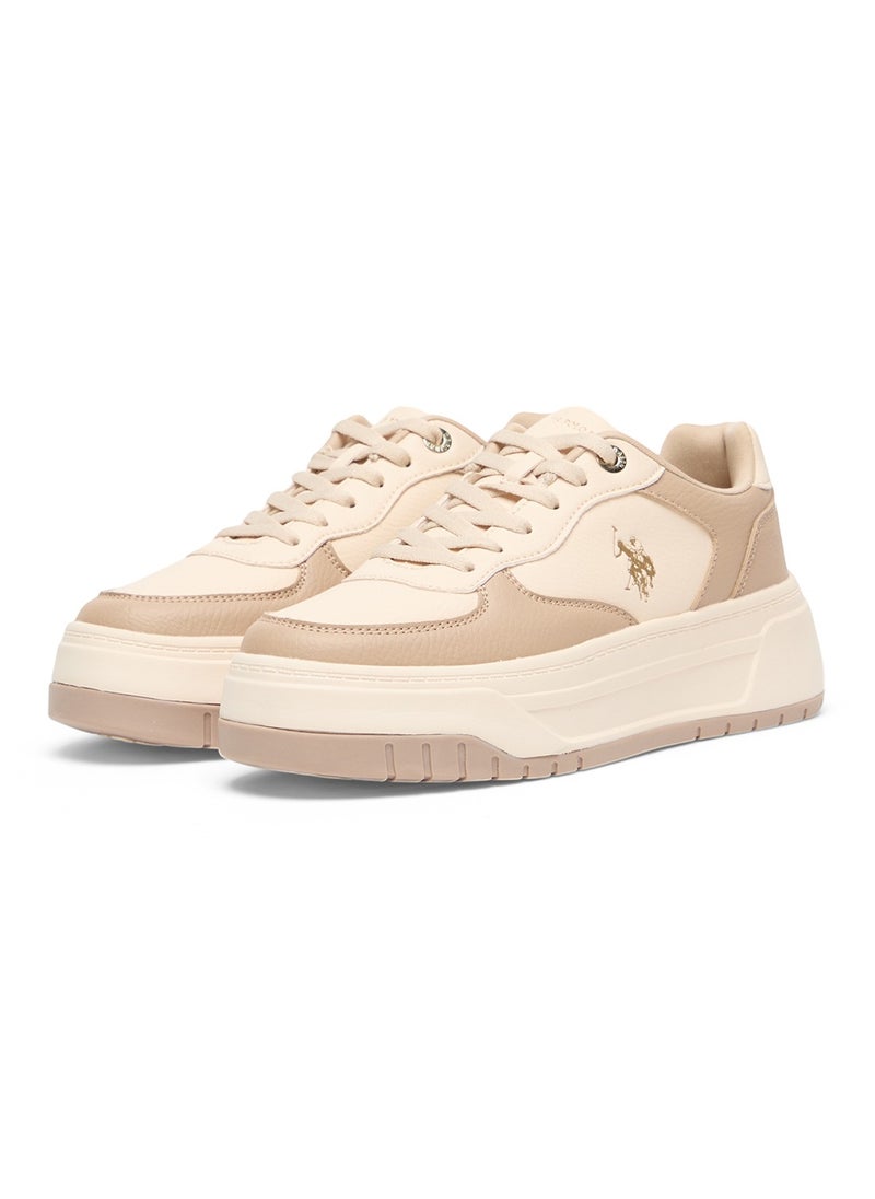 Women's Beige Low-Top Sneakers - Chunky Outsole With Foam Padding , Versatile Casual Shoes for Everyday Comfort - pzsku/Z9AD84B5EADF90869625EZ/45/_/1730834034/46808de1-3d70-4f5b-a52b-25553d9bf14f