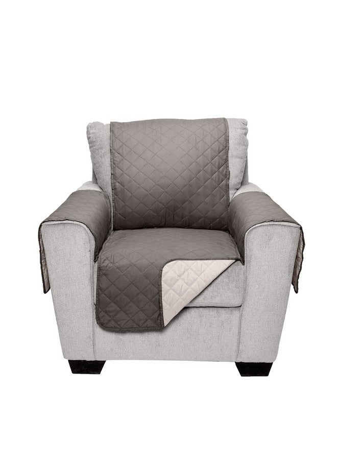 غطاء كرسي Furhaven المقاوم للماء والقابل للعكس للكلاب والقطط والأطفال - غطاء أثاث غرفة المعيشة المبطن من Pinsonic بلونين - رمادي/ضبابي، مناسب للكلاب والقطط والأطفال - Image 4