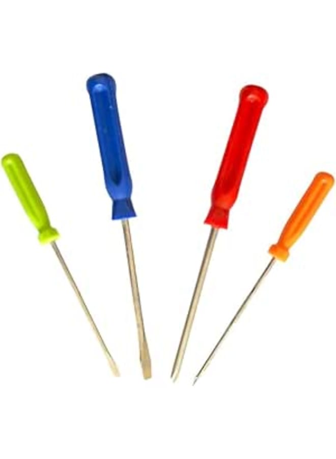 4-Piece Precision Screwdriver Set (3x70mm & 5x80mm) – Ergonomic Grip, Black Phosphate-Coated Tips