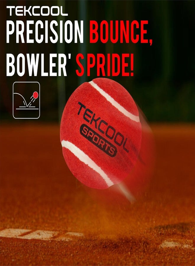 TEKCOOL Red Cricket, Tennis Balls - Pack of 3 - Image 3