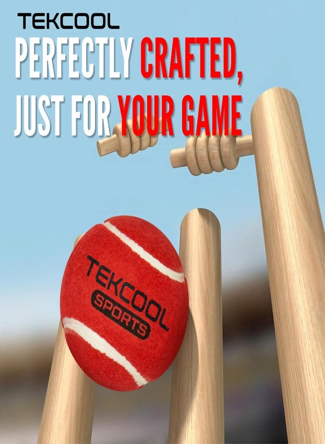 TEKCOOL Red Cricket, Tennis Balls - Pack of 3 - Image 2