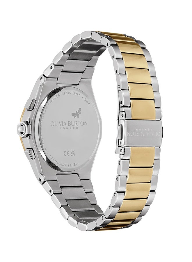 OLIVIA BURTON Hexagon Multifunction Women'S Stainless Steel And Crystals Case  Watch - Image 2