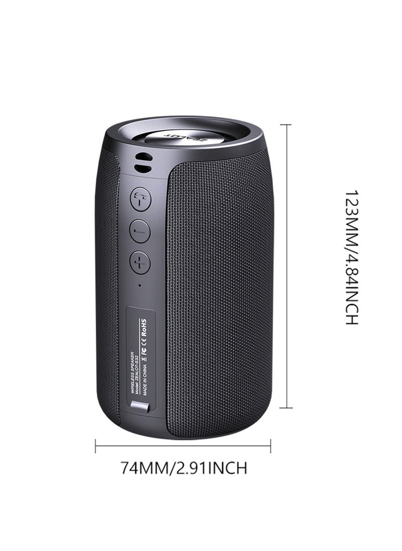 Zealot ZEALOT S32 Bluetooth Speaker, Dual Pairing Loud Stereo Portable Outdoor Boombox, Subwoofer Booming Bass Speaker, 1800mAh Battery 8 Hours Playtime, Connect with Phone/TV/Tablet/Laptop  - Image 2