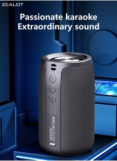 Zealot ZEALOT S32 Bluetooth Speaker, Dual Pairing Loud Stereo Portable Outdoor Boombox, Subwoofer Booming Bass Speaker, 1800mAh Battery 8 Hours Playtime, Connect with Phone/TV/Tablet/Laptop  - Image 5