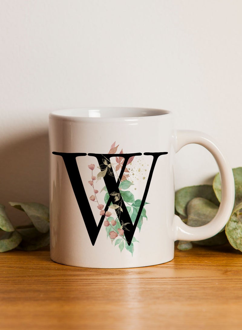 LOWHA 11 oz Ceramic Mug with Letter W Design on Both Sides - Image 3
