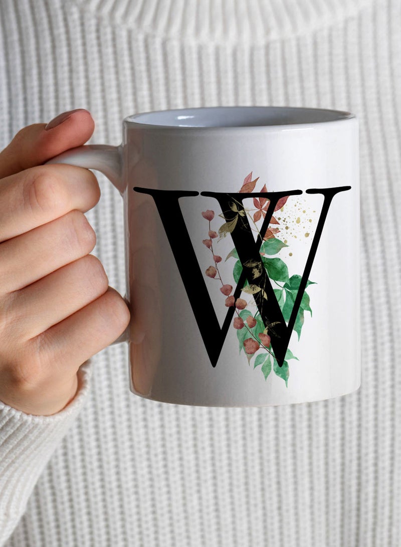 LOWHA 11 oz Ceramic Mug with Letter W Design on Both Sides - Image 4