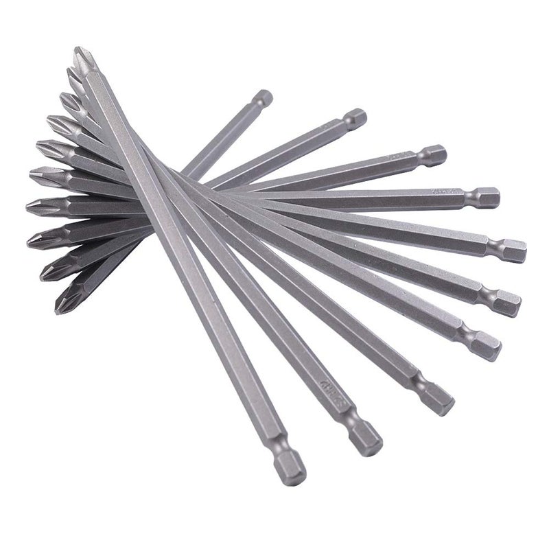 Rocaris 10 Pack 2 x 6" Cord less Drill Phillips Screwdriver Bit Magnetic Tip Extra Long Set - Image 2