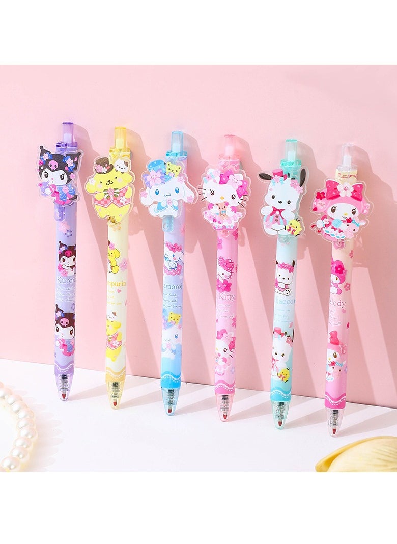 Generic - 48 Pieces Cute Family Acrylic Sticker Press Pen High Value Press Neutral Pen Signature Pen - Image 1