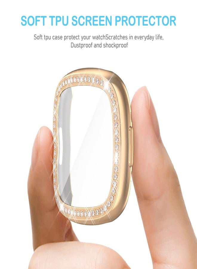 RICHONE [8Pack] Compatible with Fitbit Versa 4 & Sense 2 (2022) Screen Protector Case, Bling Diamonds Cover Soft TPU Bumper Smartwatch Accessories(8 Colors, Versa 4 & Sense 2) - Image 4