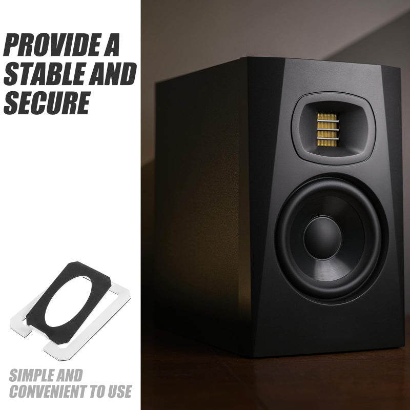 Metal Desktop Speaker Stand Tilted Monitor Riser Tray for Office Gaming Home and Conference Room - Image 4