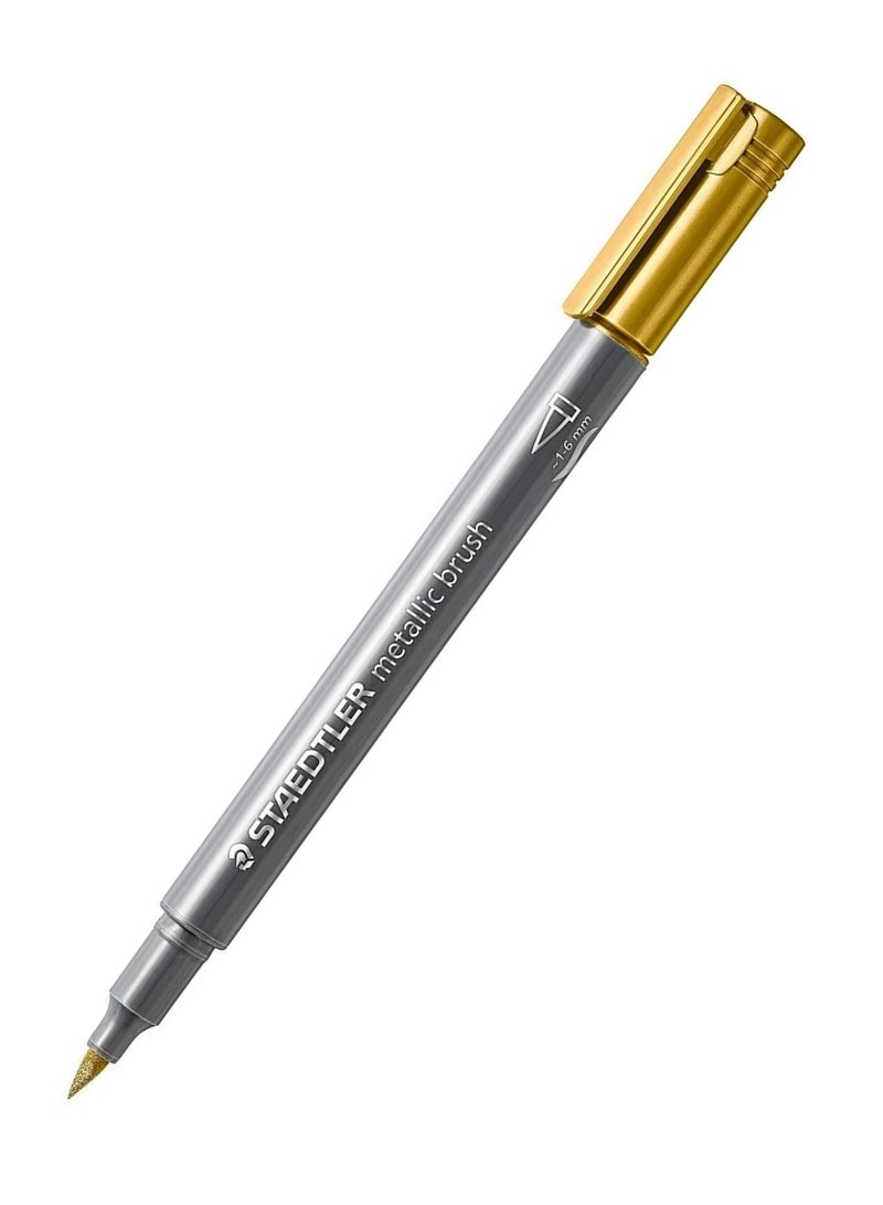 STAEDTLER 6-Piece Metallic Marker Brush Pen With One Pigment Liner - Image 3