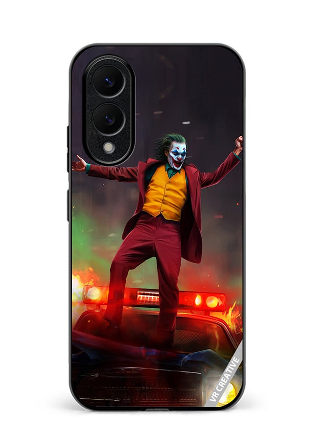 VR CREATIVE Protective Case Cover For Samsung Galaxy S25 Edge Joker Over A Car With His Evil Laugh Design Multicolour