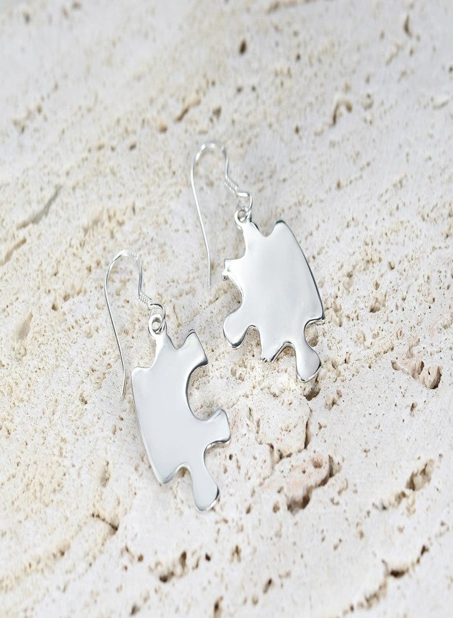 ايرافيدا أقراط متدلية من الفضة الإسترليني عيار 925 بتصميم بسيط مستوحى من عبارة "أنت تُكملني" من إيرافيدا | مجوهرات فضية رومانسية للأزواج - Image 2