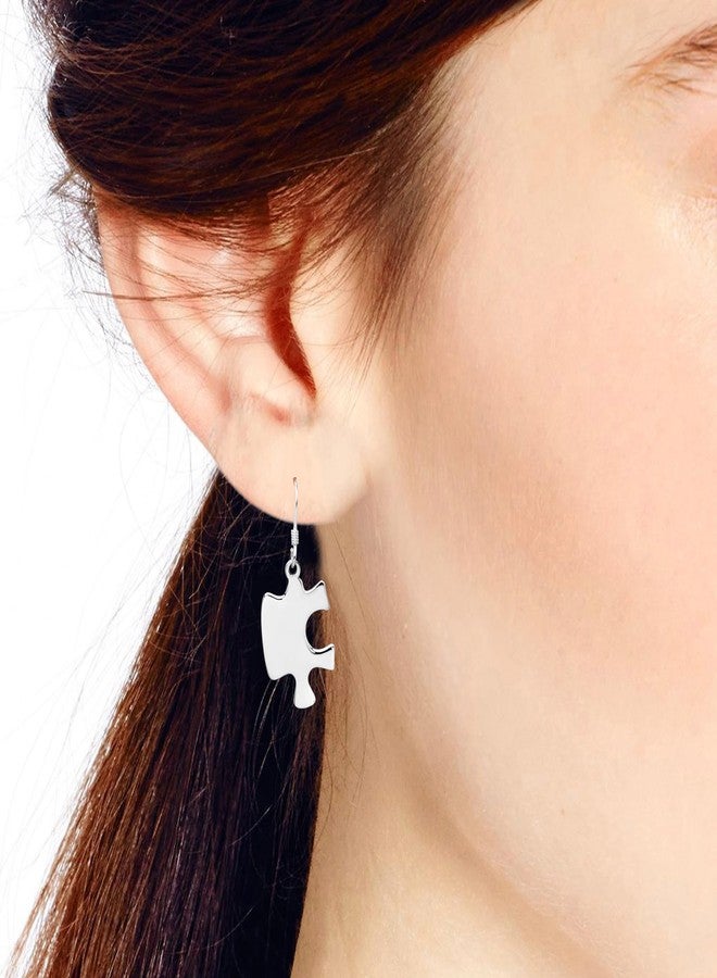 ايرافيدا أقراط متدلية من الفضة الإسترليني عيار 925 بتصميم بسيط مستوحى من عبارة "أنت تُكملني" من إيرافيدا | مجوهرات فضية رومانسية للأزواج - Image 5