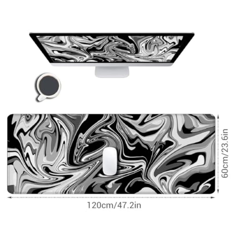 THMINS Large Gaming Mouse Pad, Extended Desk 120x60 cm Mousepad with Stitched Edges, Non-Slip Base, Water Resist Keyboard Pad for Gamer, Office and Home… - Image 2