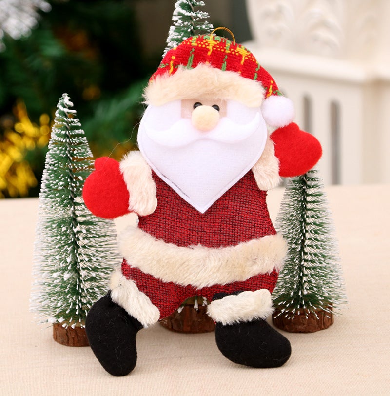 New Christmas Santa Ornaments Tree Decor Fabric Gifts Dancing old man "18*12cm" 12 grams 